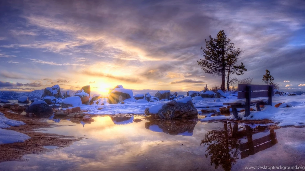 Winter Beach Sunset Wallpapers, Beach Pictures And Images