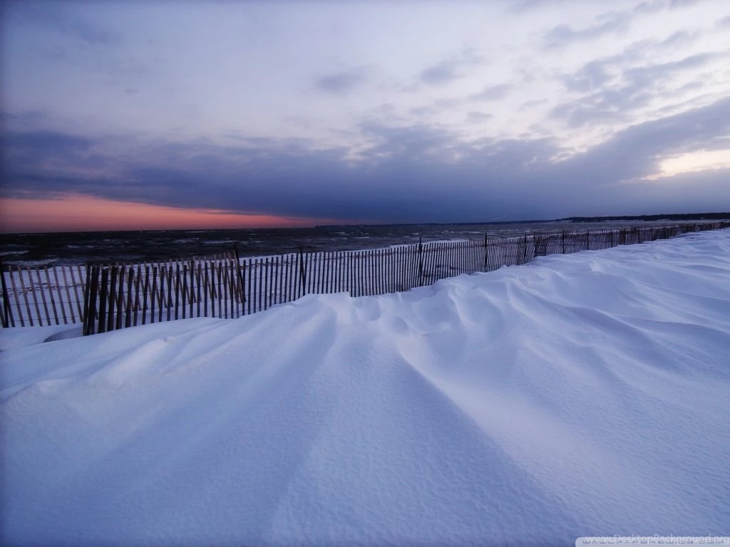 Snowy Beach, Winter HD Desktop Wallpapers : High Definition ...