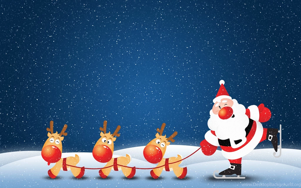 Merry Christmas Holiday Vacation Gifts Tree Happy Beautiful Santa ...