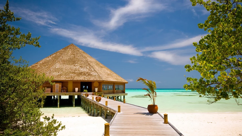 Download Wallpapers 3840x2160 Pier, Bridge, Gulf, Tropics, Resort ...