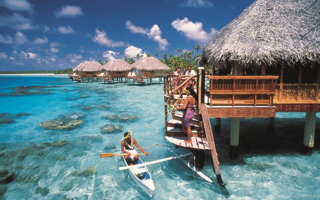 Download 2560x1600 Kayaking Near The Overwater Bungalow Wallpapers