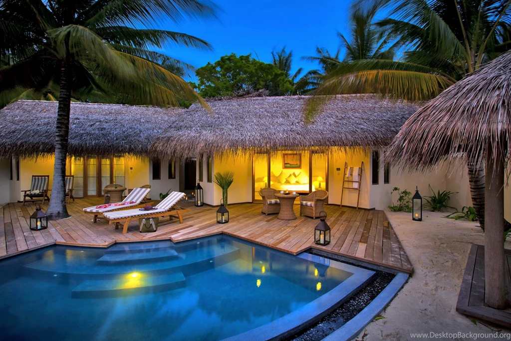 Wallpapers Resorts Maldives Pools Bungalow Cities Image