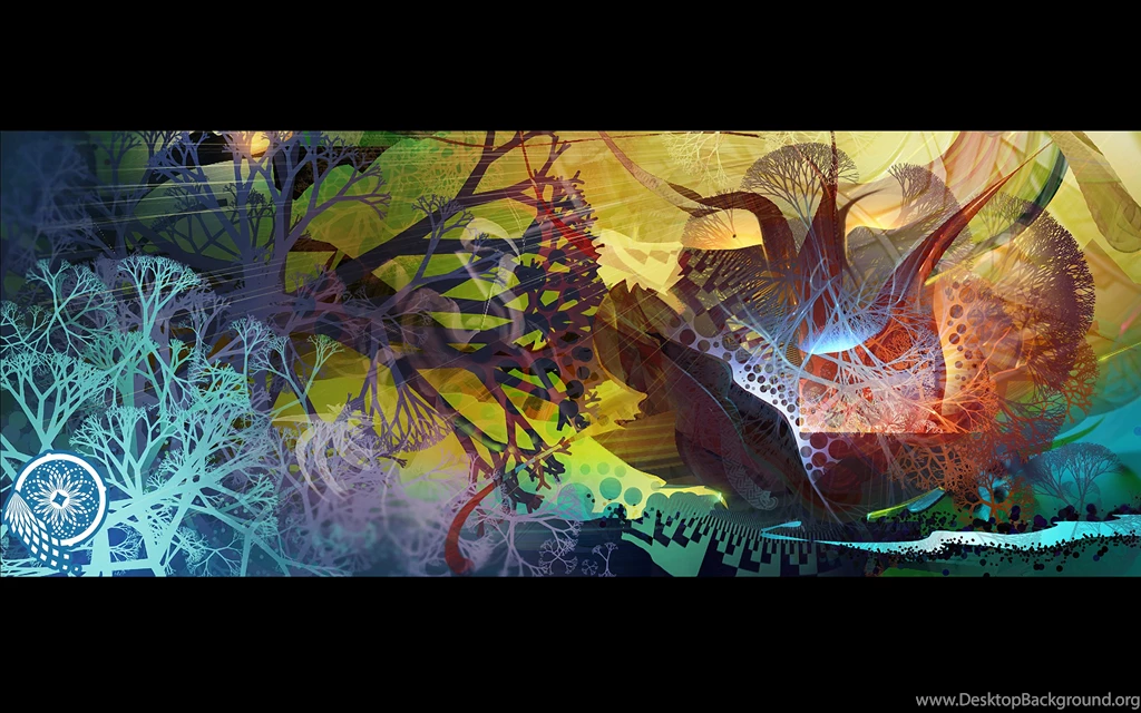 Bluetech Rainforest Reverberation, Modern, Painting, Abstract, Art ...