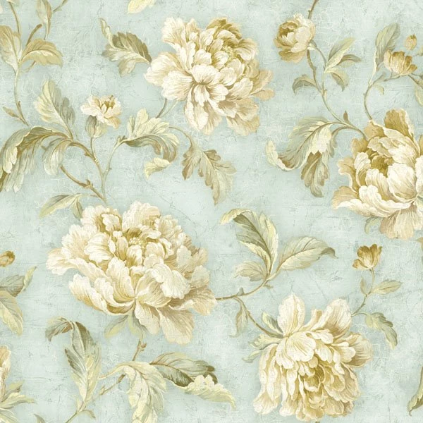 521 70404 Neutral Cabbage Rose Trail Fairwinds Studios Wallpapers