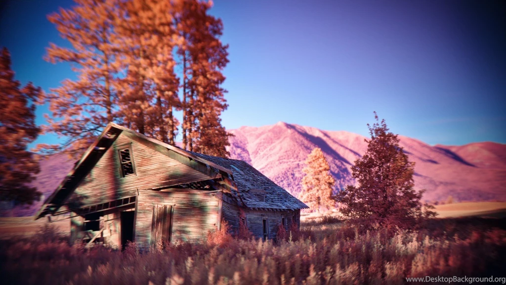 Landscapes Nature Houses Farm Natural Scenery Wallpapers ...