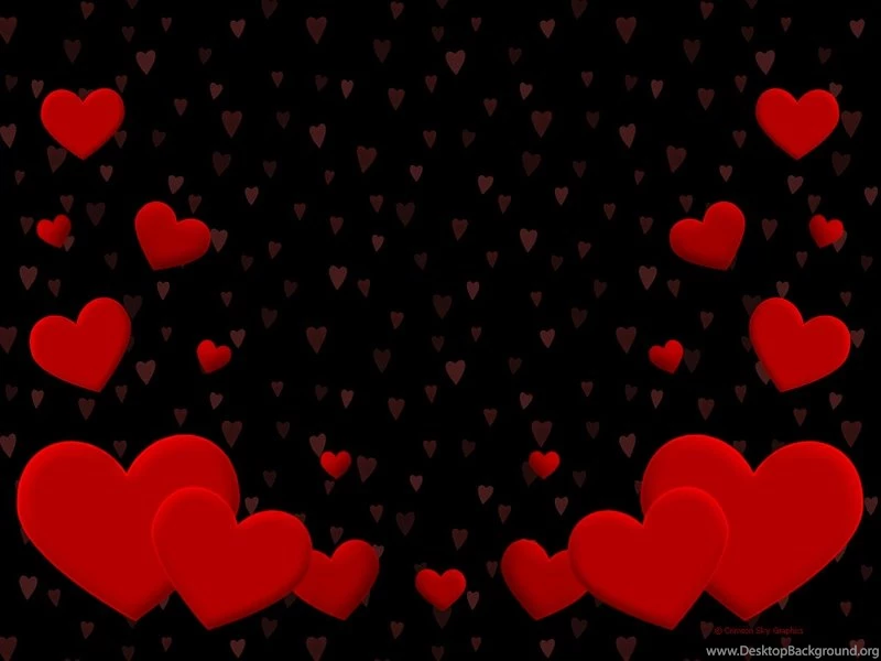 BLACK HEARTS BLACK AN RED HEARTS – Abstract Other HD Desktop Wallpapers