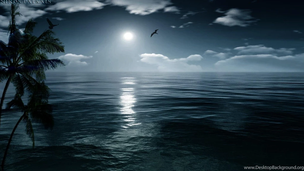 Blue Clouds Dark Skies Evening Landscapes Wallpapers