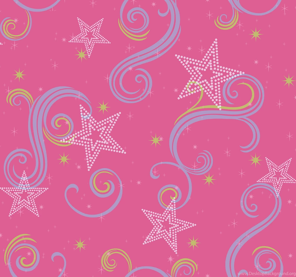 Star Pink Glitter Wallpapers InteriorDecorating