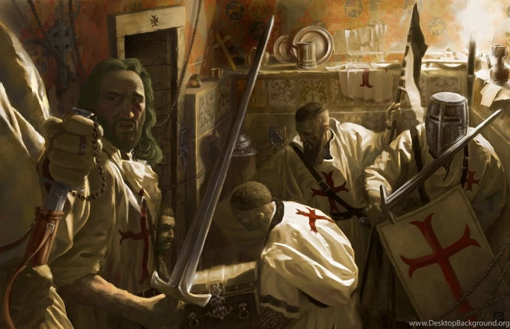 Crusader Knight Painting