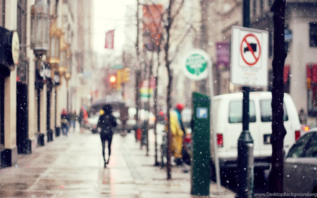 HD Wallpapers City Street Cars People Winter Snowflakes Photo ...