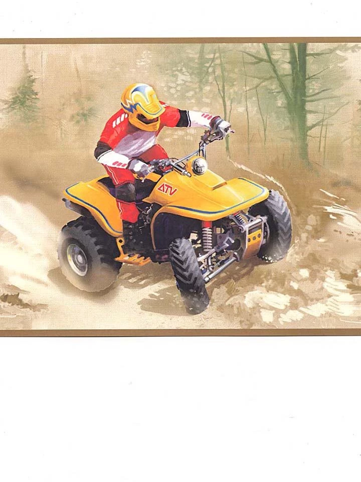 ATV, 4 WHEELER WALLPAPER BORDER
