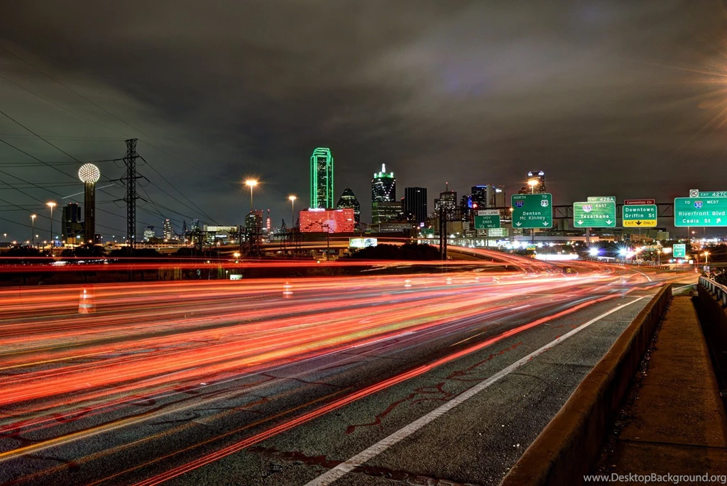 Dallas Architecture Bridges Cities City Texas Night Towers ...