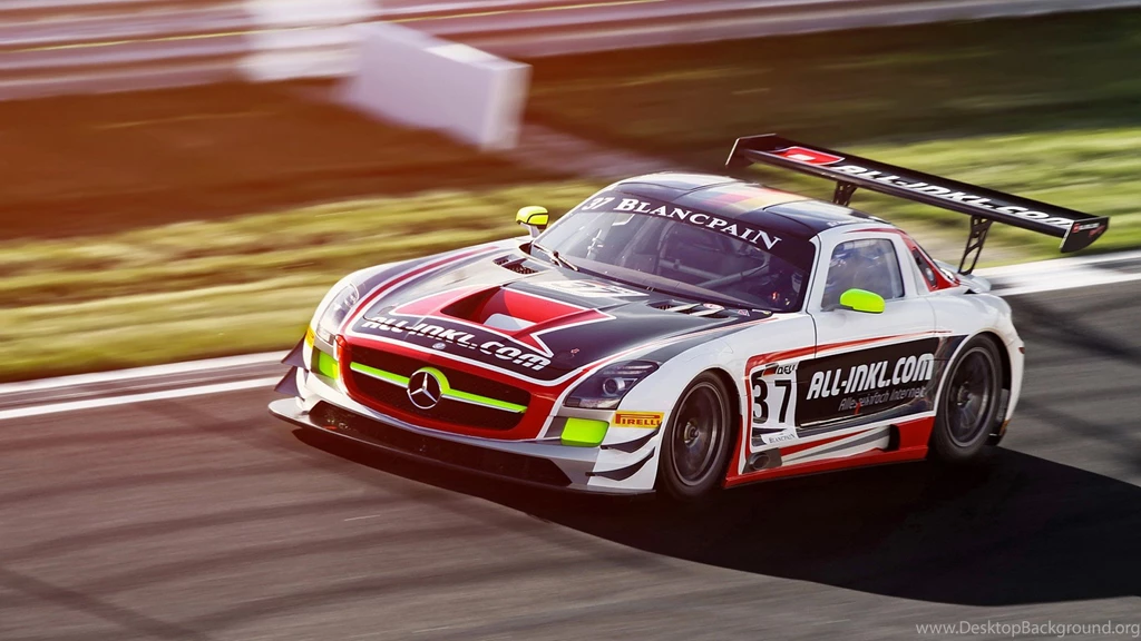 Mercedes SLS Gullwing AMG Race Car Motion Blur Racing Track Roads ...