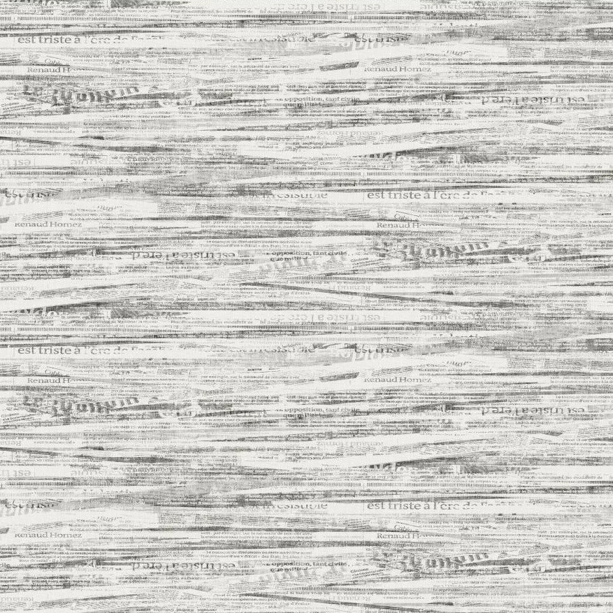 York Wallcoverings Black And White Newsprint 27' X 27" Abstract ...