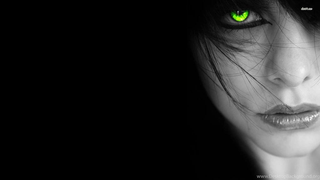 Wallpapers Girl Digital Art Green Eye 1920x1080
