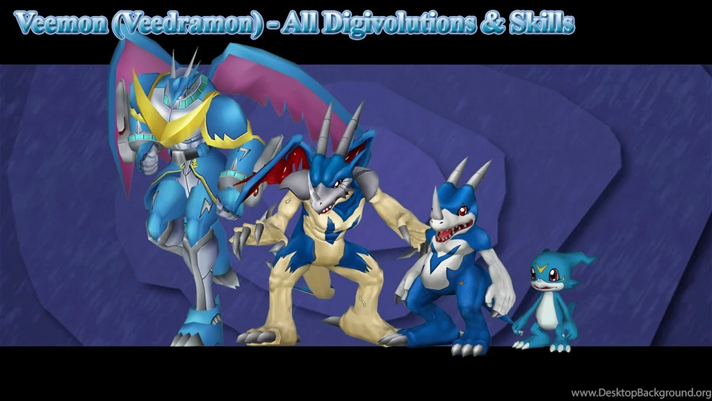 Digimon Masters Online: Veemon (Veedramon) All Digivolutions ...