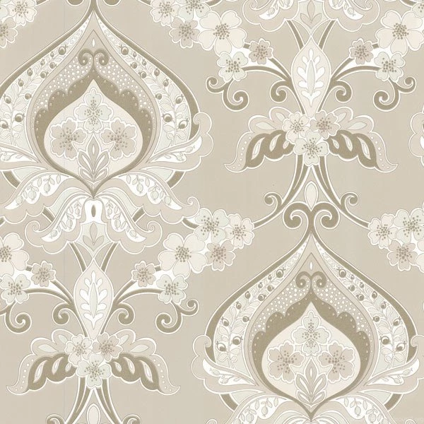 Ashbury Beige Paisley Damask Wallpaper, Bolt. Modern Wallpapers ...