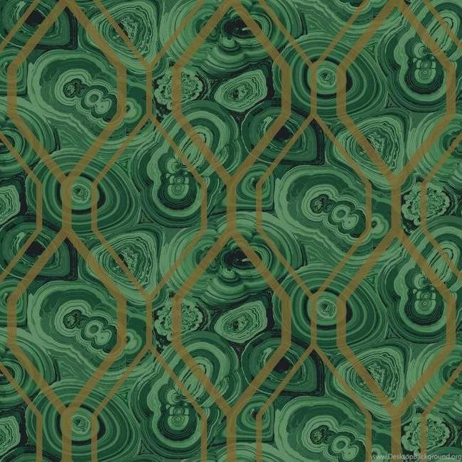 Sample Malachite Trellis Wallpapers In Green And Gold Design By ...