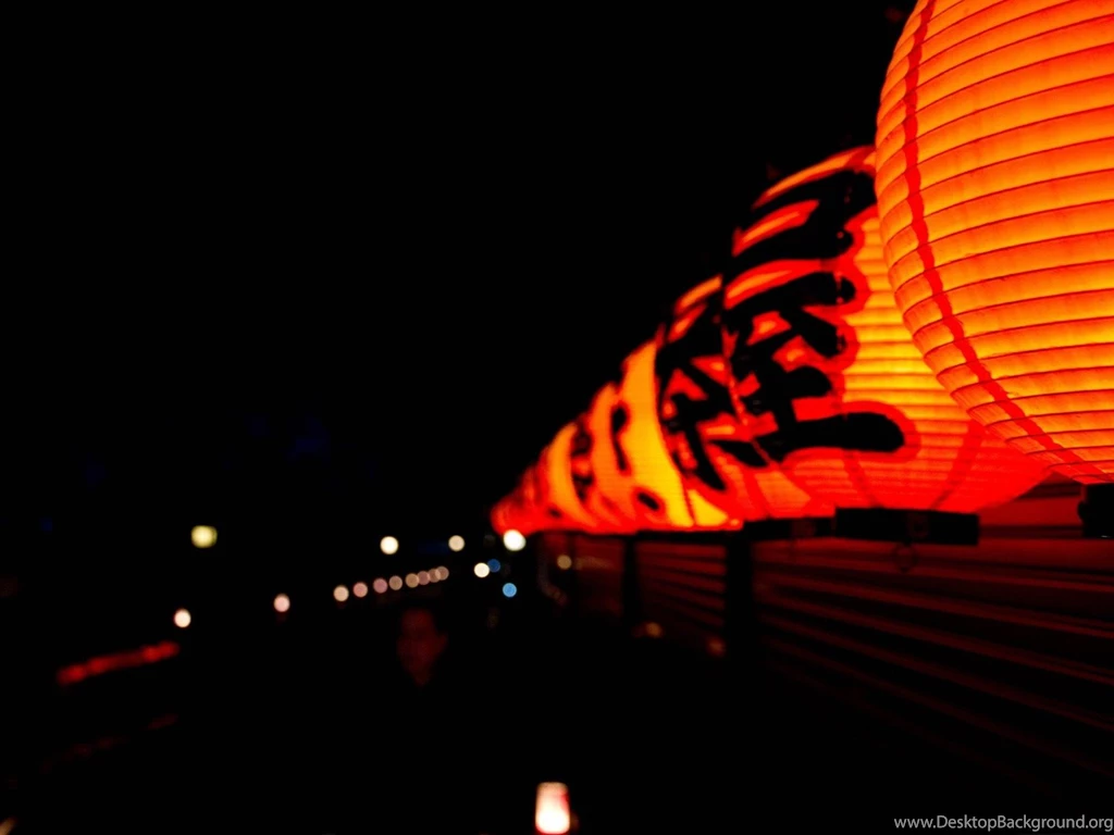 Lanterns At Night Japanese Landscape Wallpapers 1600x1200 ...