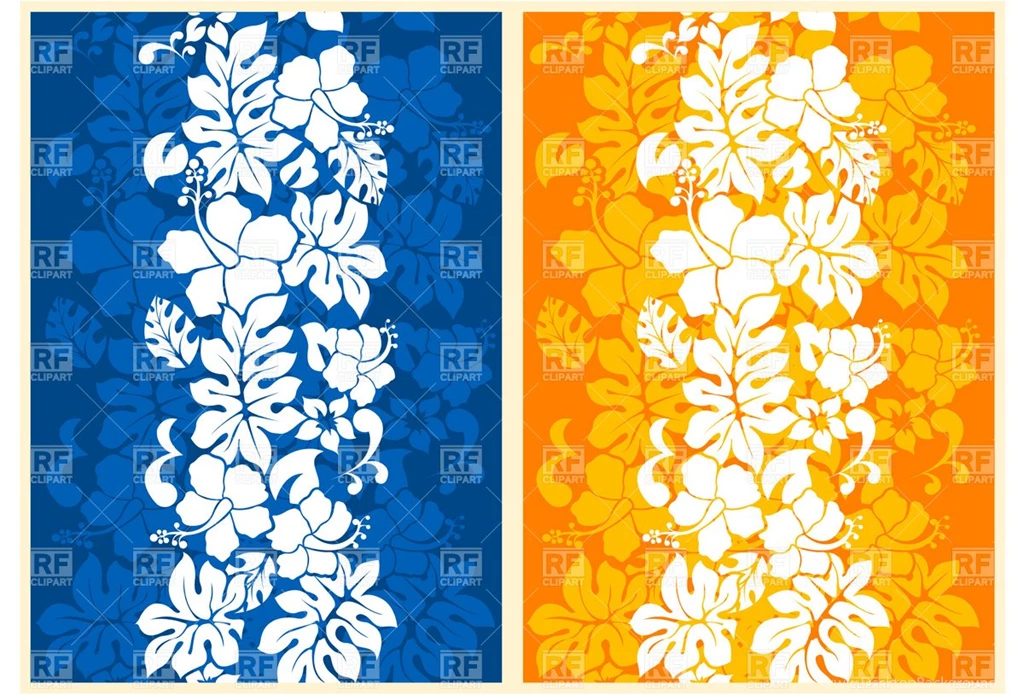Hawaiian Floral Seamless Backgrounds With Hibiscus, 4857 ...