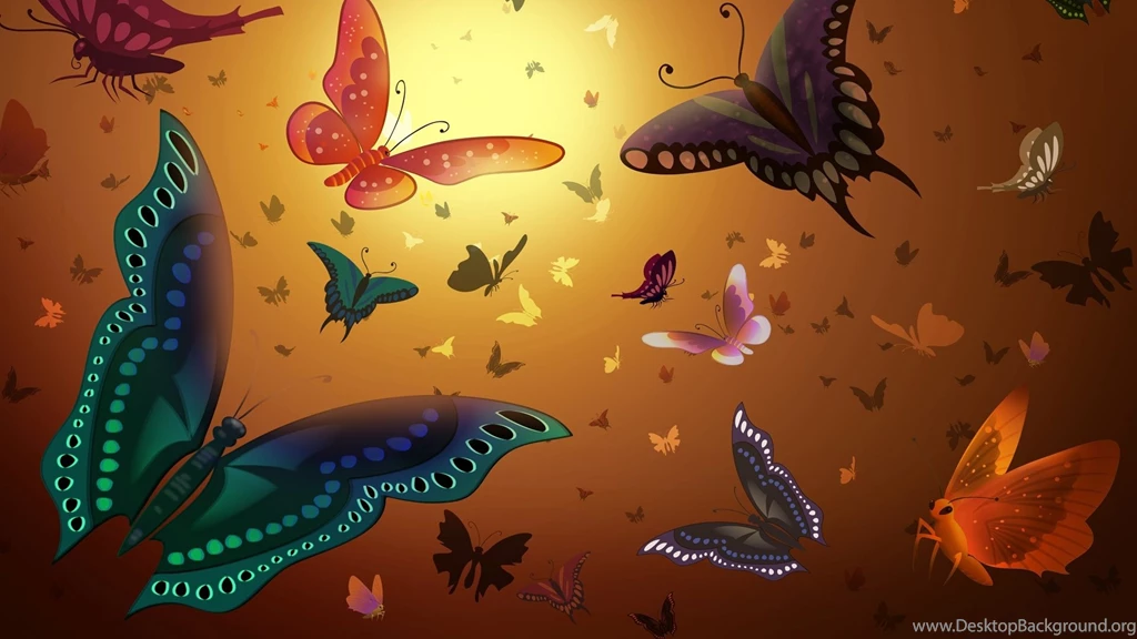 Download Wallpapers 1920x1080 Background, Texture, Butterfly, Color ...