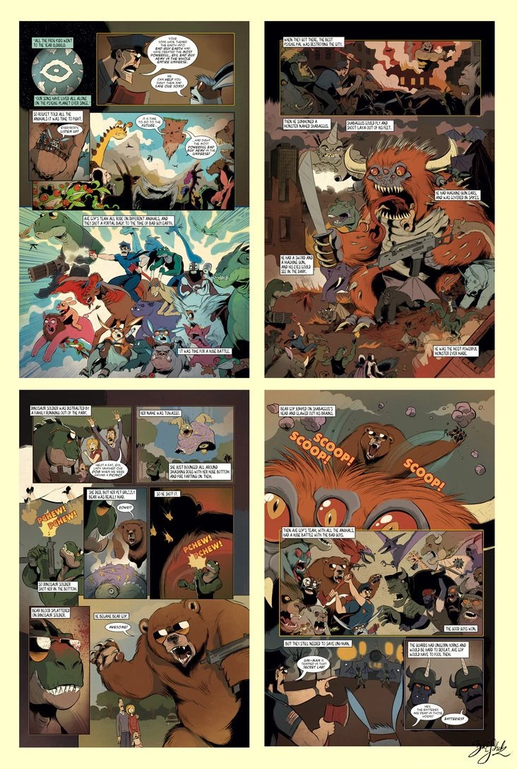 Axe Cop Issue 3 Color Preview By Themrock On DeviantArt