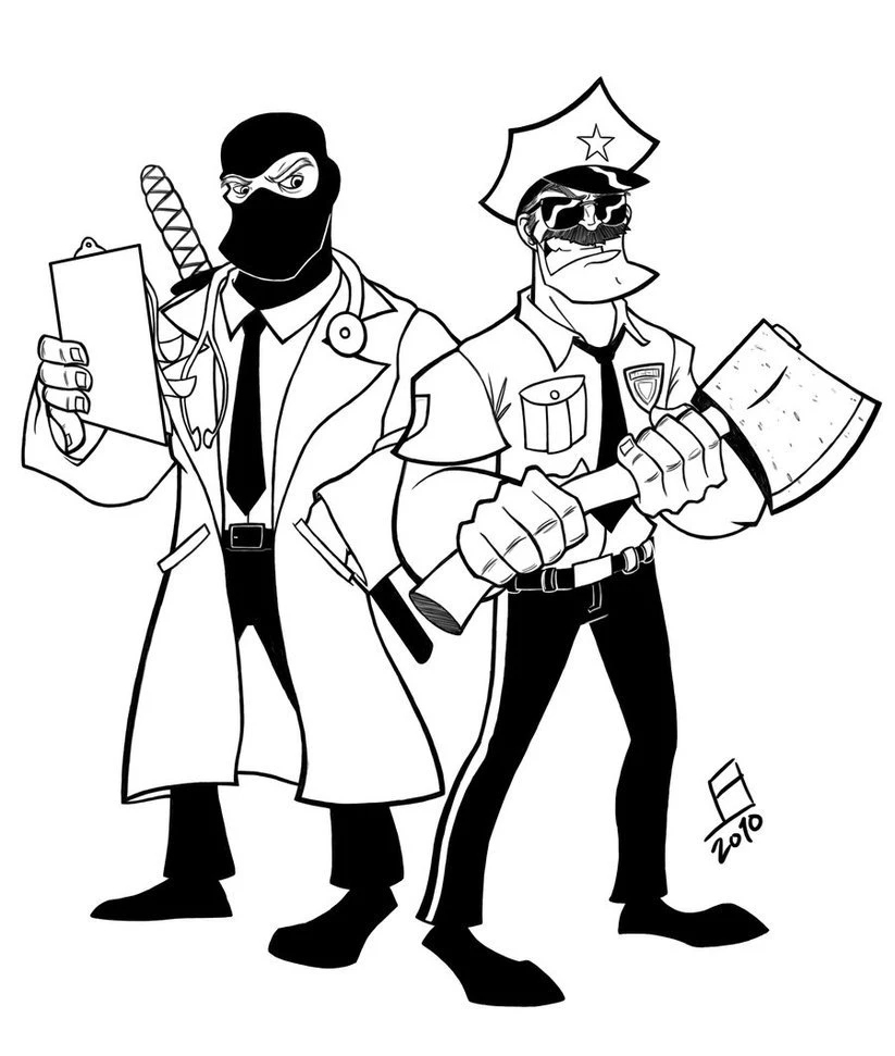 Axe Cop And Dr. McNinja Inks By Juniorbethyname On DeviantArt