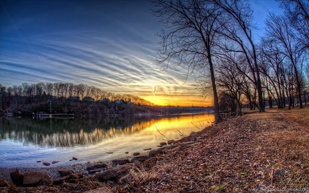 Wallpapers Late Autumn Sunset Hd Free 1920x1200