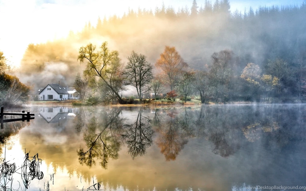 Late Fall On The Lake Widescreen Wallpapers