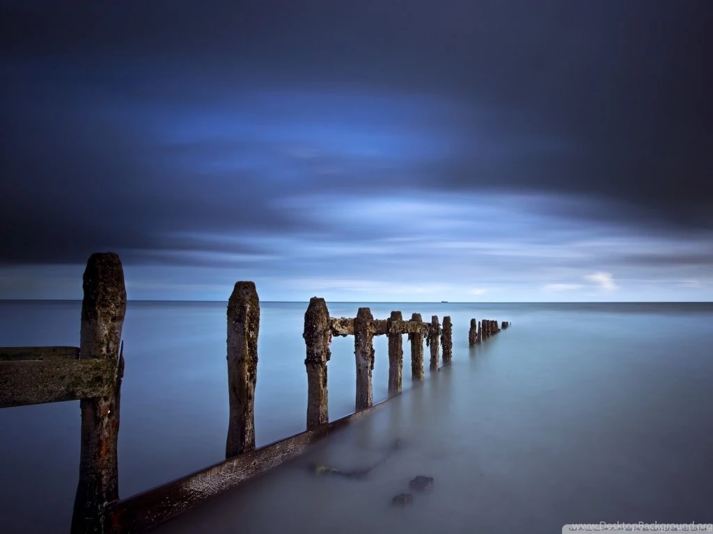 Evening Blue Sea HD Desktop Wallpapers : High Definition ...