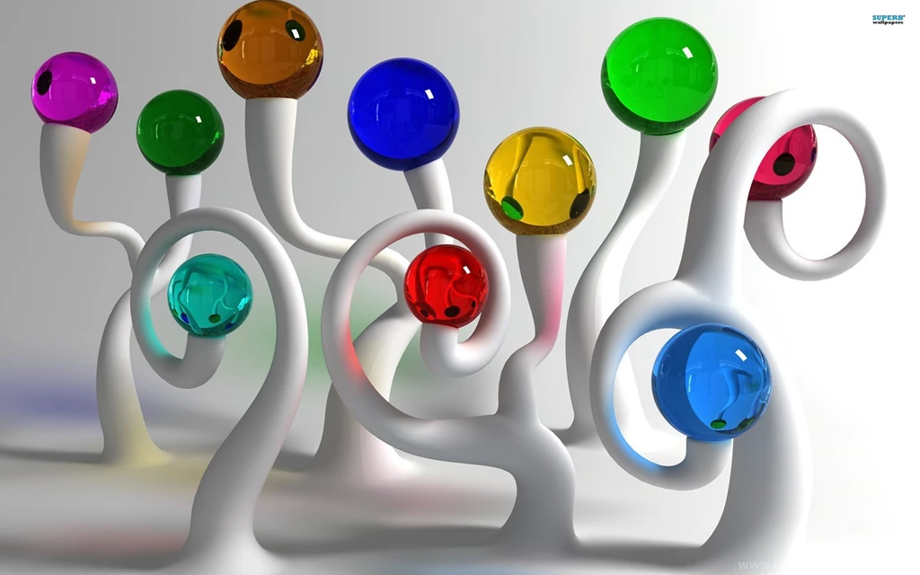 Wallpapers Education Colorful Glass Balls D Hd Px 2560x1600 ...