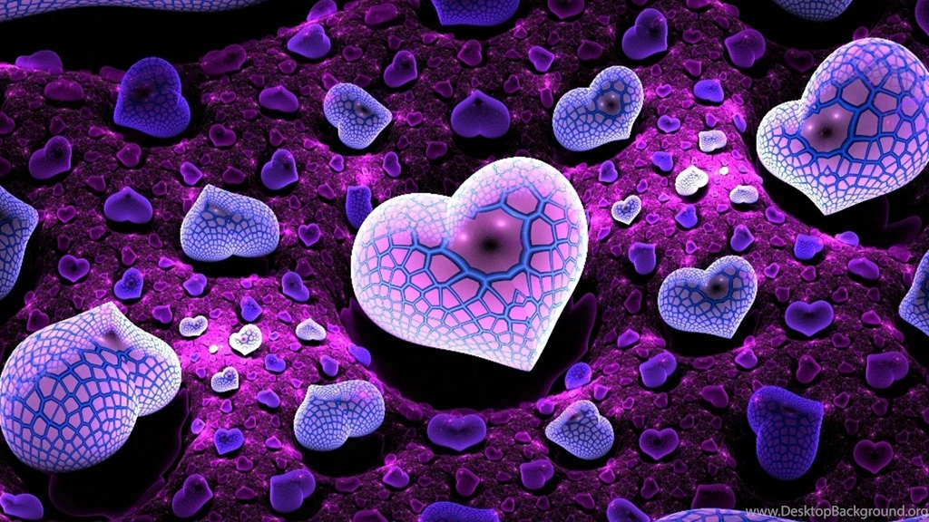 Purple Hearts Wallpapers » WallDevil Best Free HD Desktop And ...