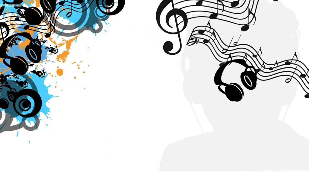 Headphone And Swirl Notes Art Wallpapers Music (