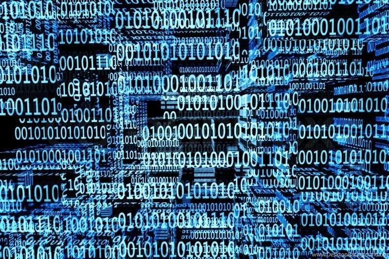 A Blue Binary Codes Backgrounds