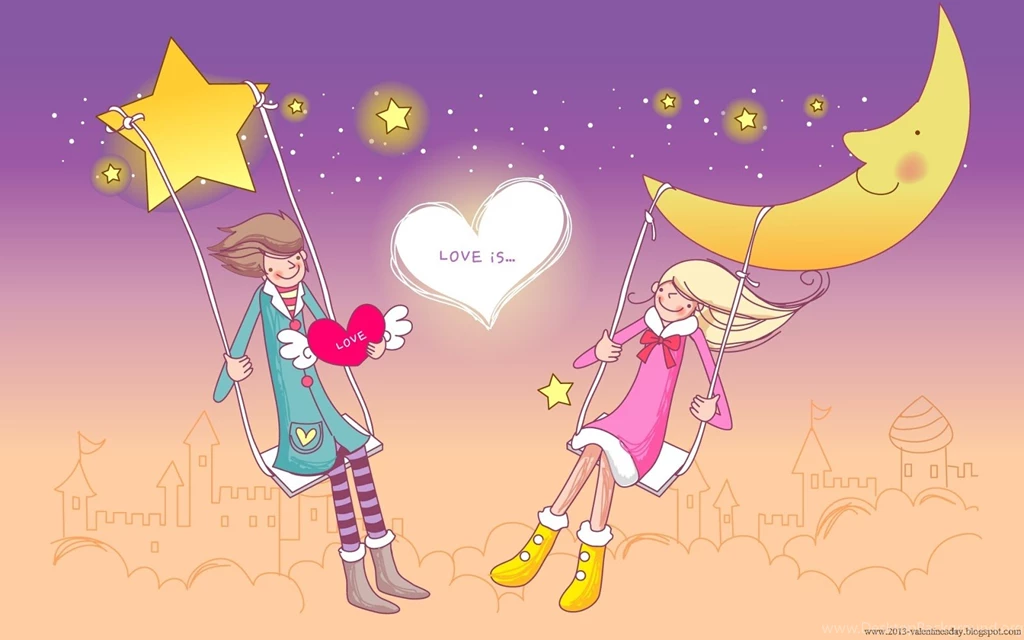 12 Absolute Love Couple Cartoon Wallpapers