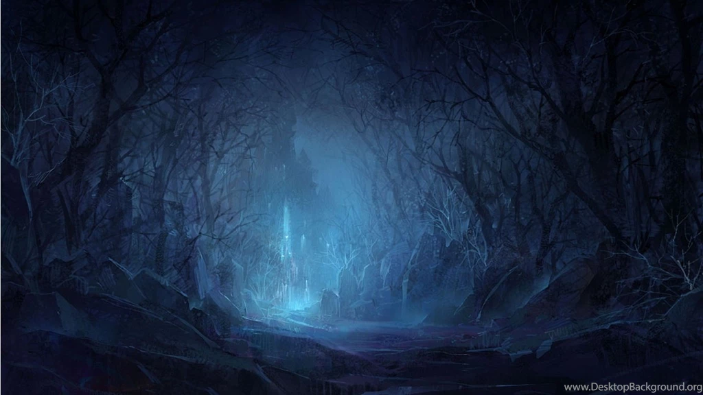 Wallpapers Dalmaiton Dogs Mysterious Dark And Blue Forest Natural ...