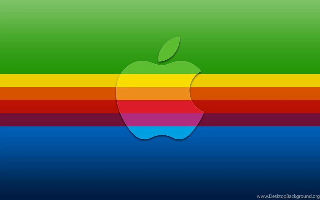 Apple In Rainbow Colors