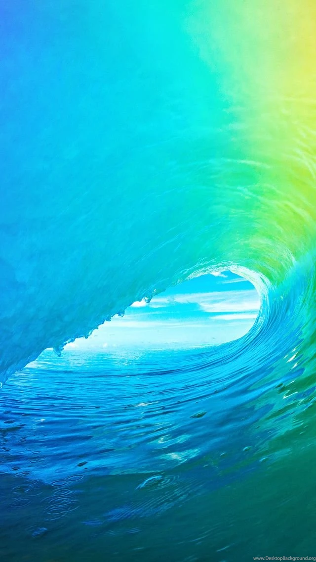 IOS9 Apple Ocean Wave Rainbow Pattern