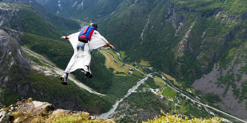 Base Jumping Jump Fly Flight Extreme Dive Diving Sky (8) Wallpapers ...