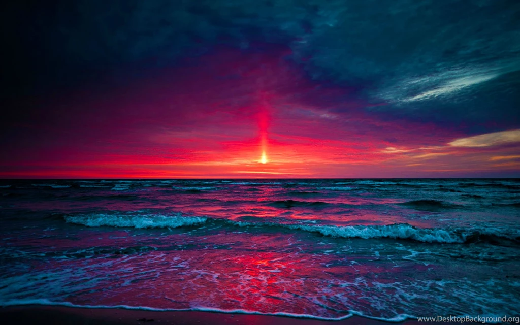 Purple Sea Sunset Wallpapers