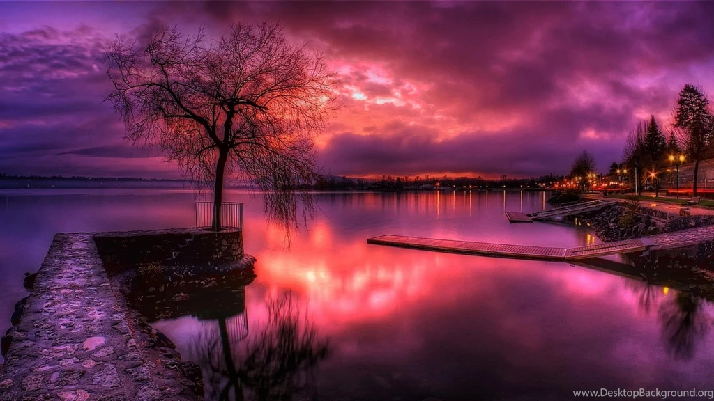Glorious Purple Sunset Hdr (