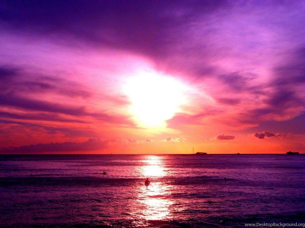 Monaco Purple Clouds Sunset Wallpapers