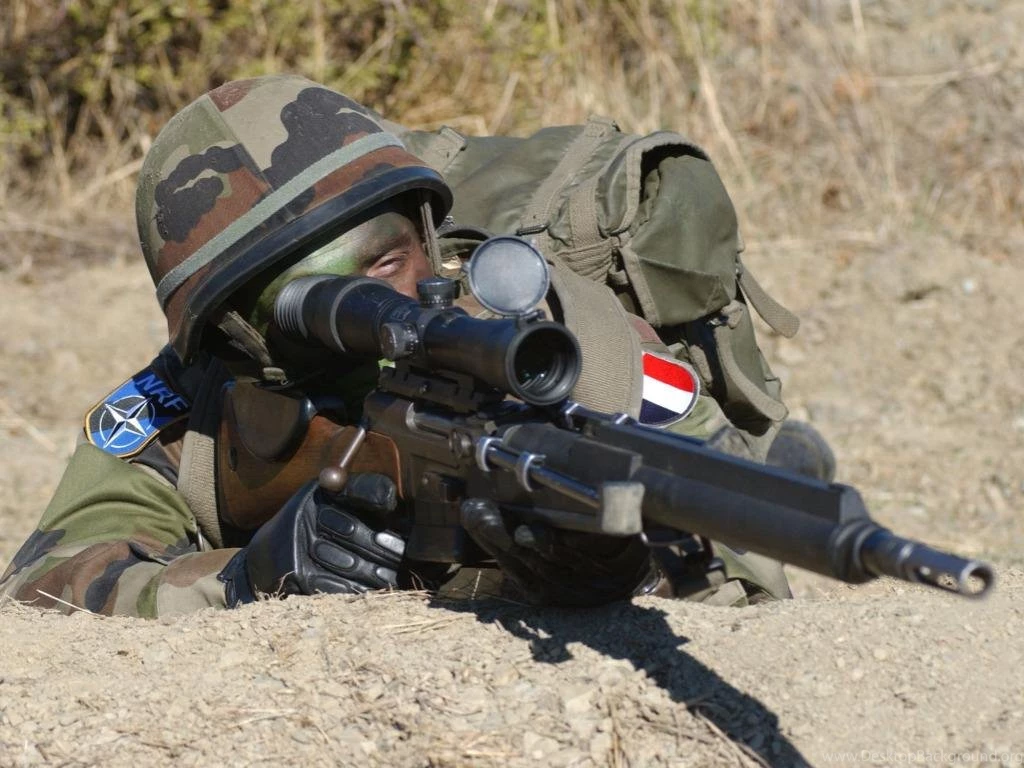 1024x768 French Infantry Sniper Desktop PC And Mac Wallpapers