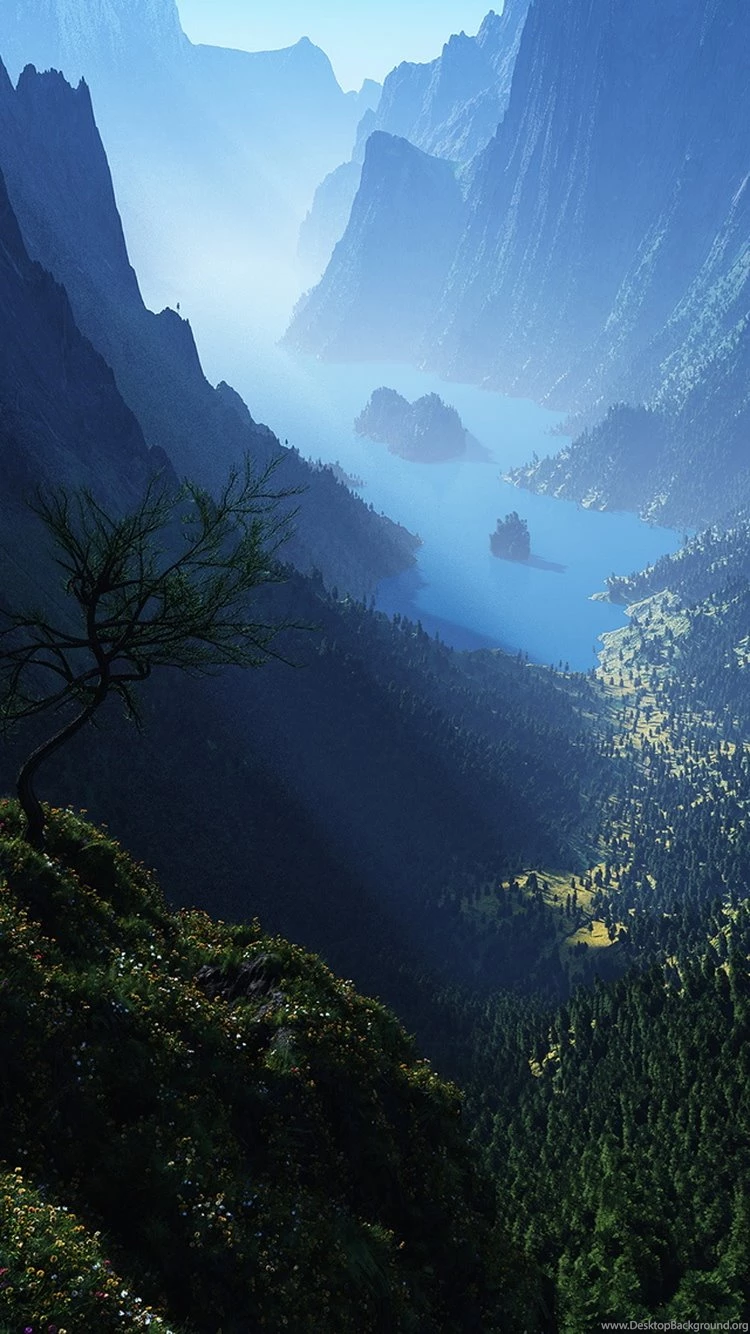 Mountain Lake Valley iPhone 6 Wallpapers / IPod Wallpapers HD Free ...