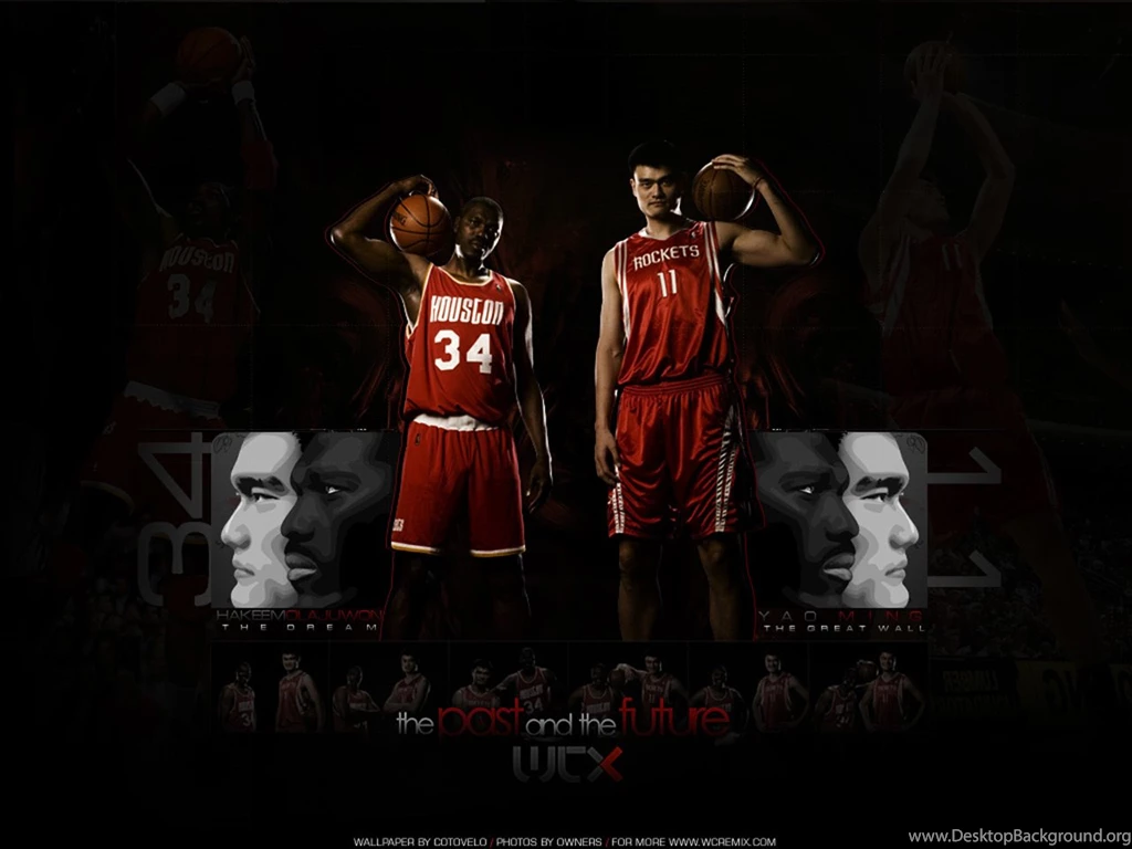 Houston Rockets Olajuwon Ming Wallpapers