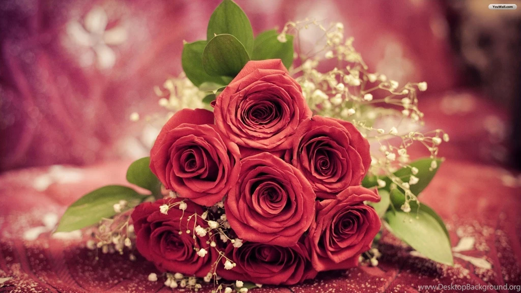 YouWall Romantic Rose Flowers Wallpapers Wallpaper,wallpapers ...