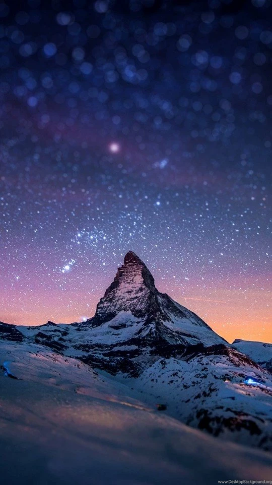 Download Starry Night Over The Matterhorn HD Wallpapers For Galaxy ...