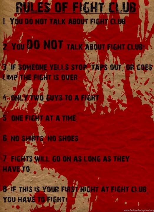Rules Of Fight Club Poster By Puppychair123 On DeviantArt