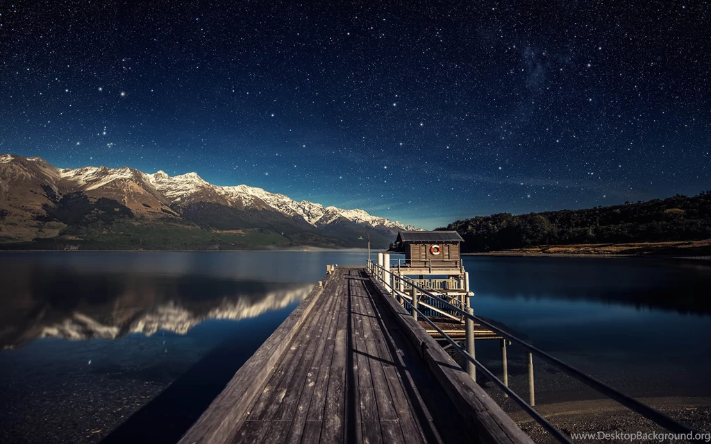 Starry Night Over The Lake 2560x1600 HD Wallpapers