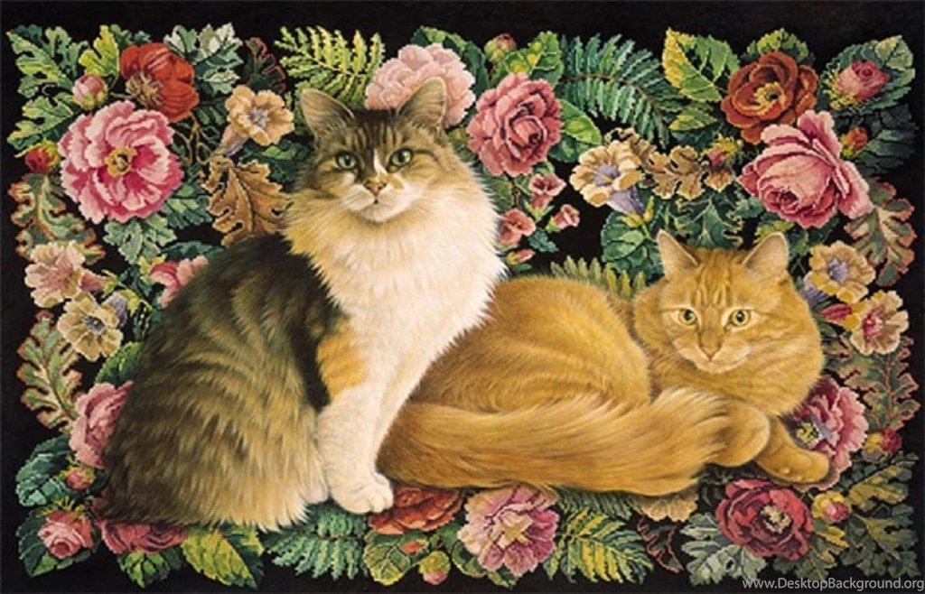 TAPESTRY CATS WALLPAPER (